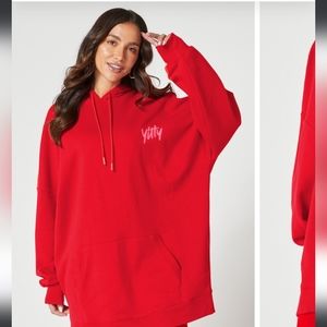 Yitty Red Oversized Hoodie